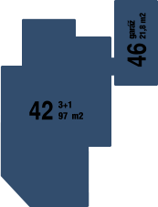 46 garáž 21,8 m2 3+1 97 m2 42