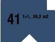 41 1+1, 39,2 m2
