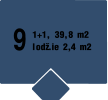 9 1+1, 39,8 m2 lodž.ie 2,4 m2