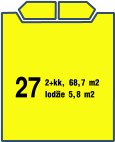 27 2+kk, 68,7 m2 lodžie 5,8 m2