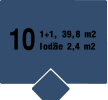 10 1+1, 39,8 m2 lodžie 2,4 m2
