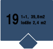 19 1+1, 39,8m2 lodžie 2,4 m2