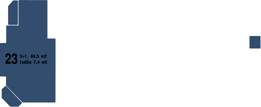 23 3+1, 84,5 m2 lodžie 7,4 m2