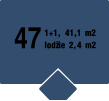 47 1+1, 41,1 m2 lodžie 2,4 m2