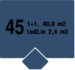 45 1+1, 40,8 m2 lodž.ie 2,4 m2