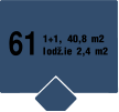 61 1+1, 40,8 m2 lodž.ie 2,4 m2