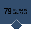 79 1+1, 41,1 m2 lodžie 2,4 m2