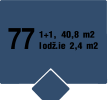 77 1+1, 40,8 m2 lodž.ie 2,4 m2