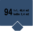 94  1+1, 40,4 m2 lodžie 2,4 m2