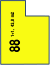 88 1+1, 43,8 m2