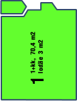 1 1+kk, 70,4 m2 lodžie 3 m2