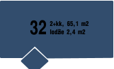 32 2+kk, 65,1 m2 lodžie 2,4 m2