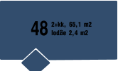 48 2+kk, 65,1 m2 lodžie 2,4 m2
