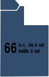 66 2+1, 54,4 m2 lodžie 3 m2