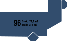 lodžie 3,8 m2 96 3+kk, 79,9 m2