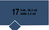 17 2+kk, 65,2 m2 lodžie 2,4 m2